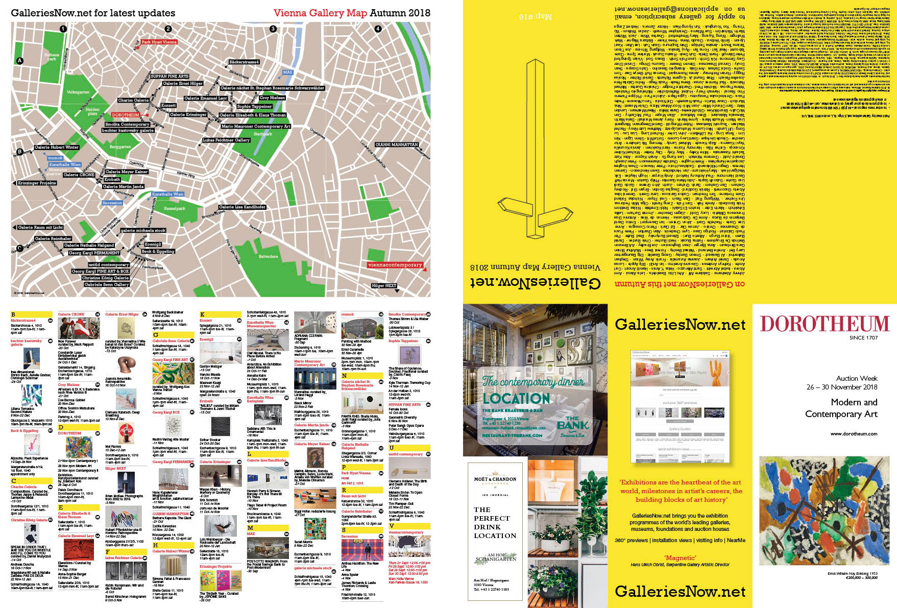 GalleriesNow Vienna Gallery Map - Autumn 2018