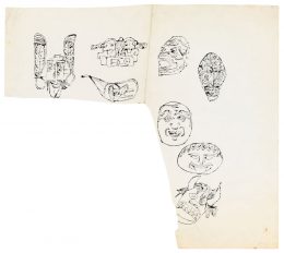 Andy Warhol, Masks, ca. 1956