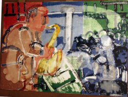 Earl H. Brewster & Romare Bearden, Bopping at Birdland, 1979  
