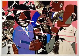 Earl H. Brewster, Romare Bearden, Romare Bearden, Philip Evergood & Romare Bearden, Jazz II Deluxe, 1980
