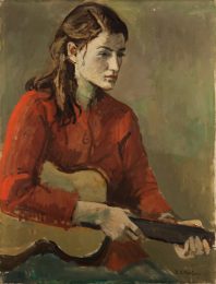 Faith Ringgold, Edmund Yaghjian, Irene Hardwicke Olivieri, Faith Ringgold, Jack Levine, Nicolai Cikovsky & Nicolai Cikovsky, Girl with Guitar