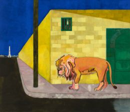 Peter Doig, Lion (Fire Down Below), 2019