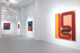 Installation image for James Kelly: Tubes and Radiators: Paintings from 1964 - 1967, at David Richard Gallery