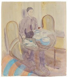 Otto Meyer-Amden, Otto Meyer-Amden, Otto Meyer-Amden, Otto Meyer-Amden, Otto Meyer-Amden, Otto Meyer-Amden, Otto Meyer-Amden, Otto Meyer-Amden & Otto Meyer-Amden, Man at table, holding a pipe and drawing, 1918-1925