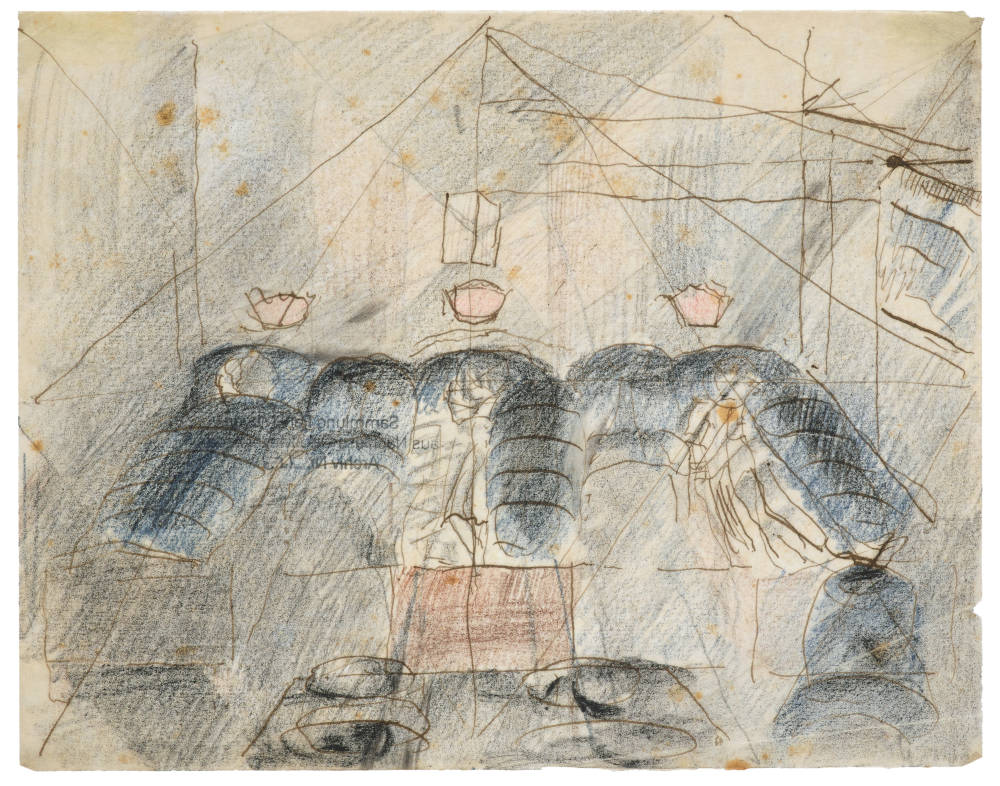 Study of dormitory, ca. 1918