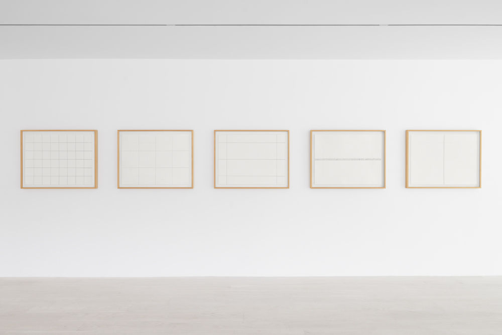 Installation image for Judd in Two Dimensions: Fifteen Drawings, at Mignoni