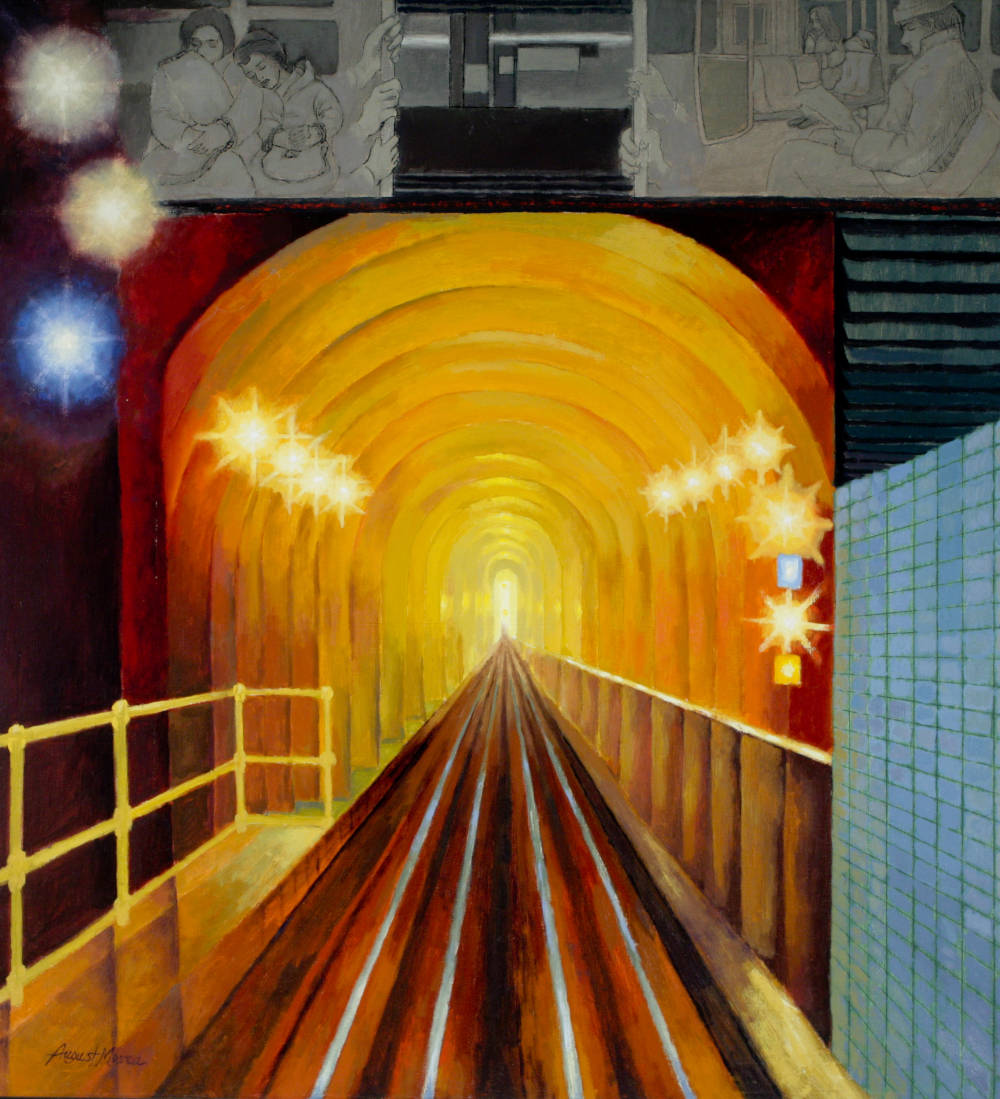 Doug Safranek, Francis Luis Mora & August Mosca, Subway in Glowing Colors, 1946