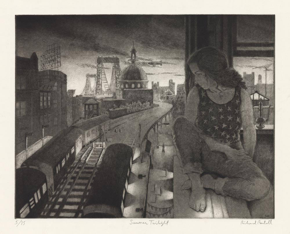 Joseph Webster Golinkin, Richard Sloat, Greg Lamarche, Edmund Yaghjian, Steven Katz, Saul Chase, Raphael Soyer & Richard Pantell, Summer Twilight, 1997