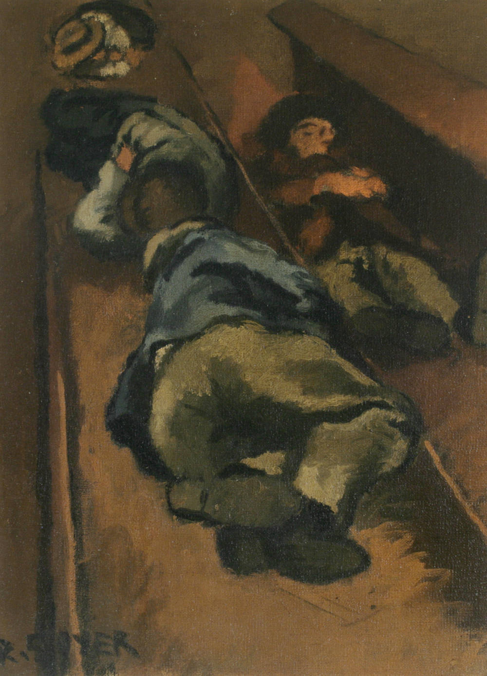 Doug Safranek, Francis Luis Mora, August Mosca, Edmund Yaghjian, Saul Chase, Reginald Marsh & Raphael Soyer, Along the Tracks, ca. 1934