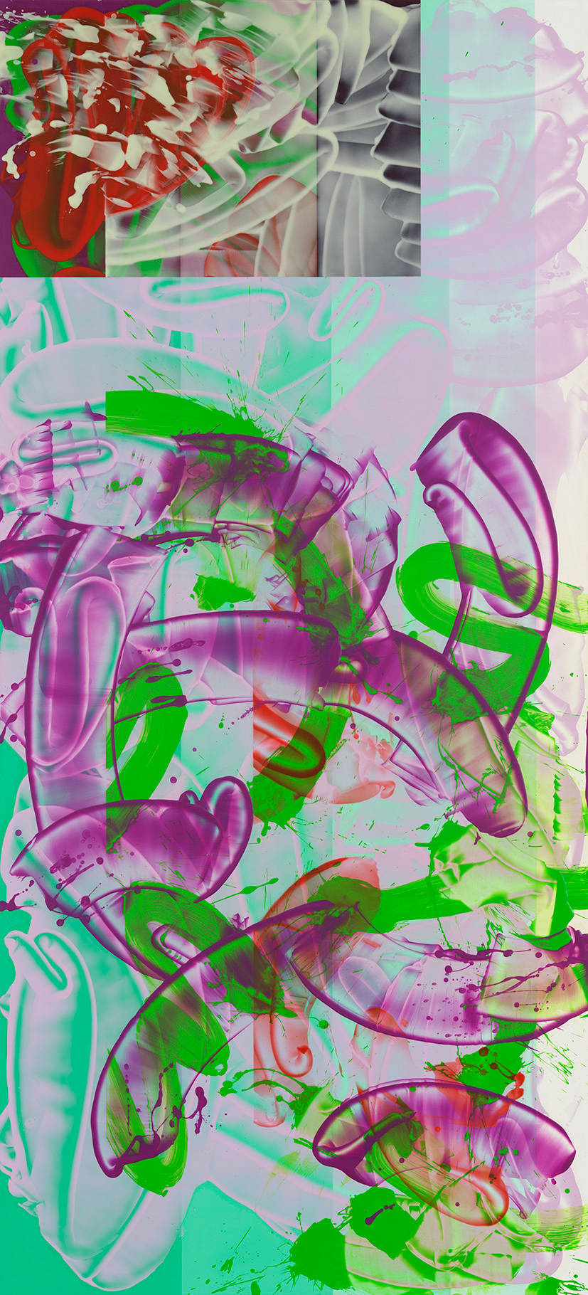 David Reed, #709 (For Jeremy Blake and Theresa Duncan), 2005–09/2018–19