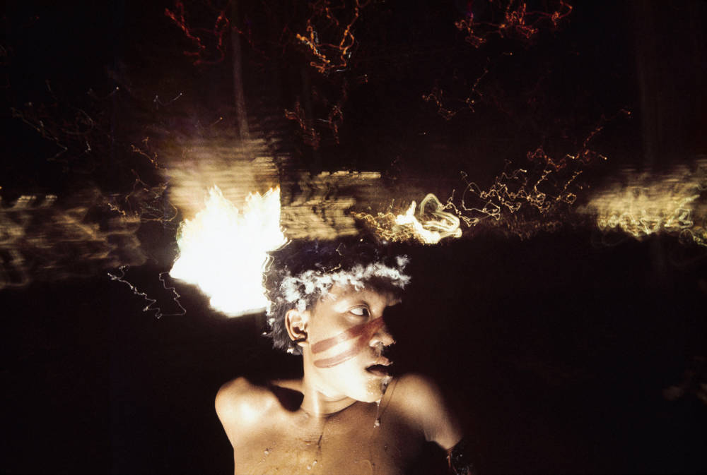 Claudia Andujar, Antônio Korihana thëri, a young man under the effect of the hallucinogen yãkoana, Catrimani, Roraima, 1972-76
