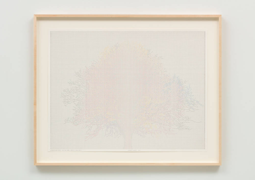 Charles Gaines, Numbers and Trees: Central Park, Series I, Drawing 9, 2016