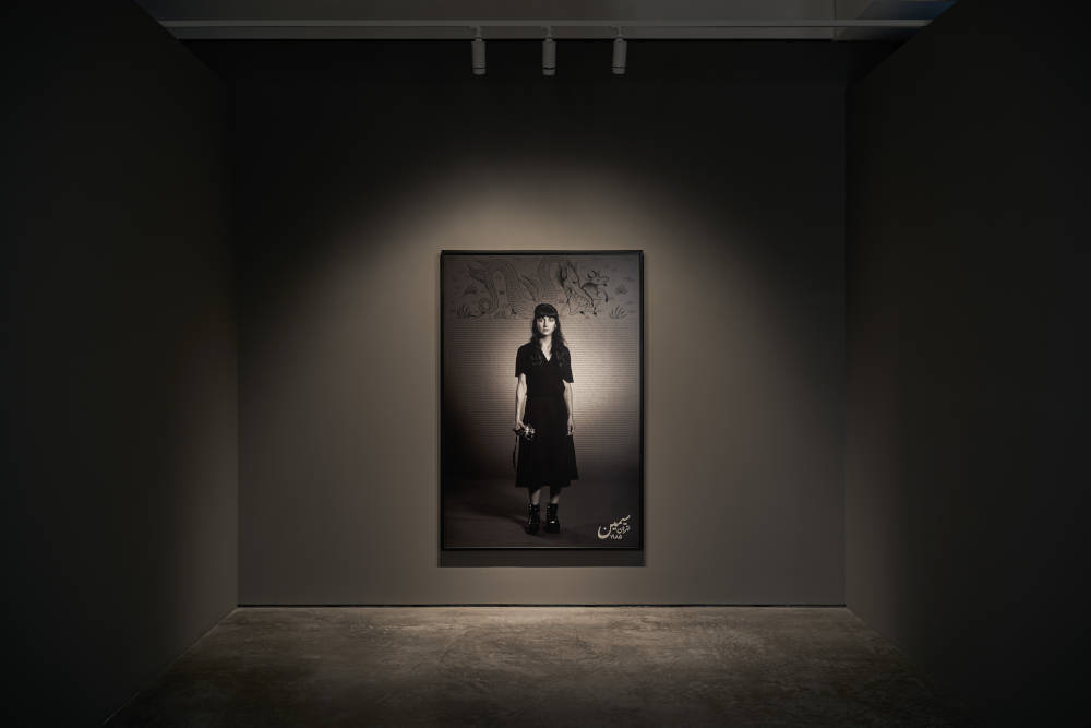 Installation image for Shirin Neshat: Land of Dreams, at Goodman Gallery