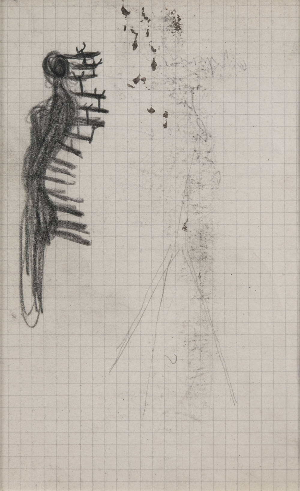 Salvador Dalí, Dessin de mode avec béquilles et excroissances, c.1937