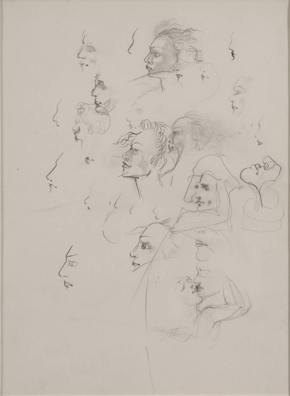 Salvador Dalí, Etude de visage, c.1936