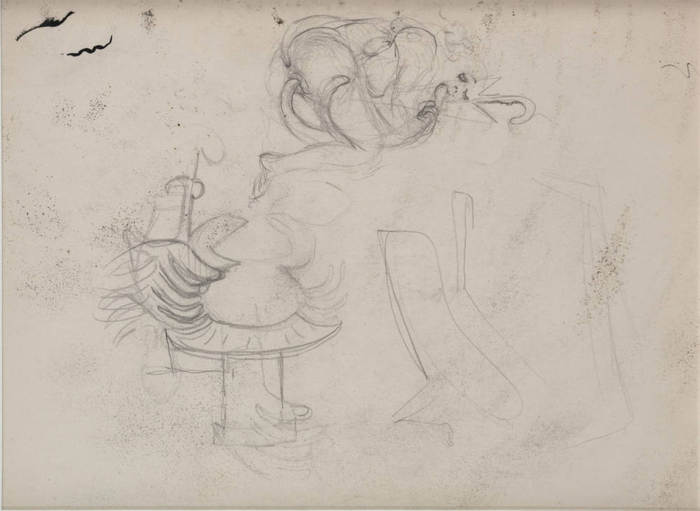 Salvador Dalí, Etude d'images doubles ou inversées et scène érotique, 1936