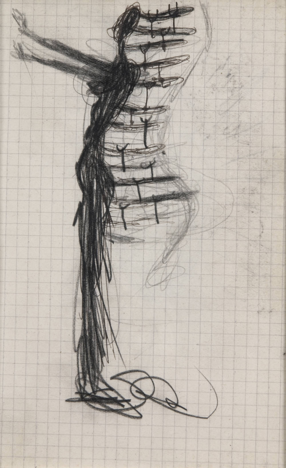 Salvador Dalí, Femme à béquilles aux bras tendus, c.1937