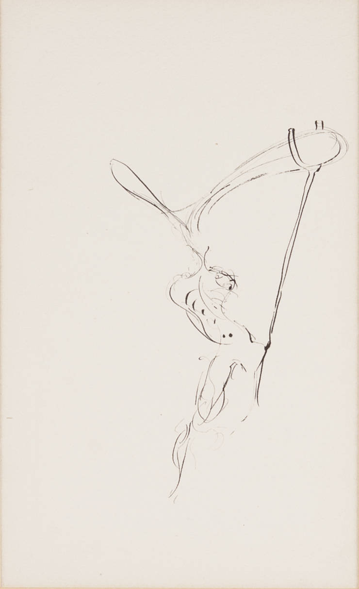 Salvador Dalí, Single figure supported by a crutch, c.1939