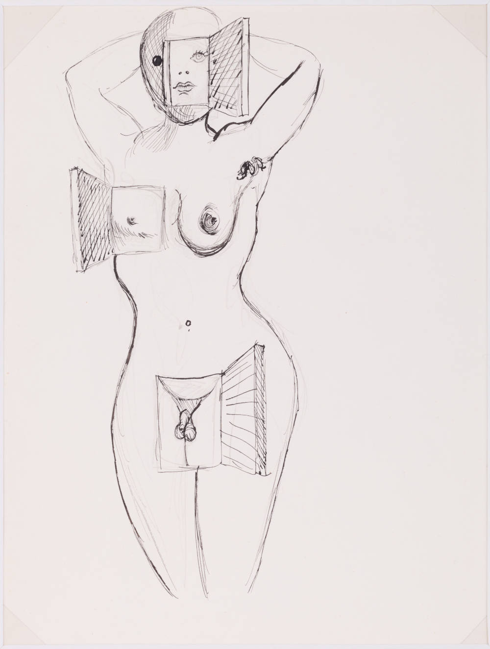 Salvador Dalí, Nu debout aux fenêtres, 1937