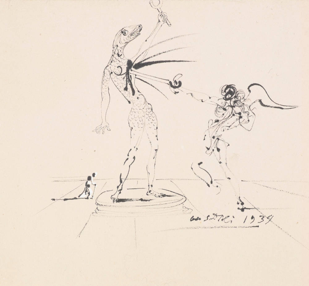 Salvador Dalí, Study for Scenography and Costume for the Ballet Bacchanale, 1939
