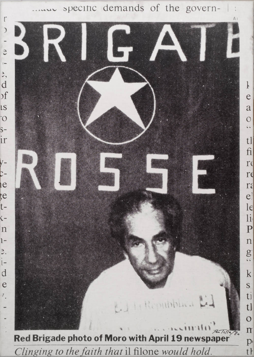 Mimmo Rotella, Il martire, 1980