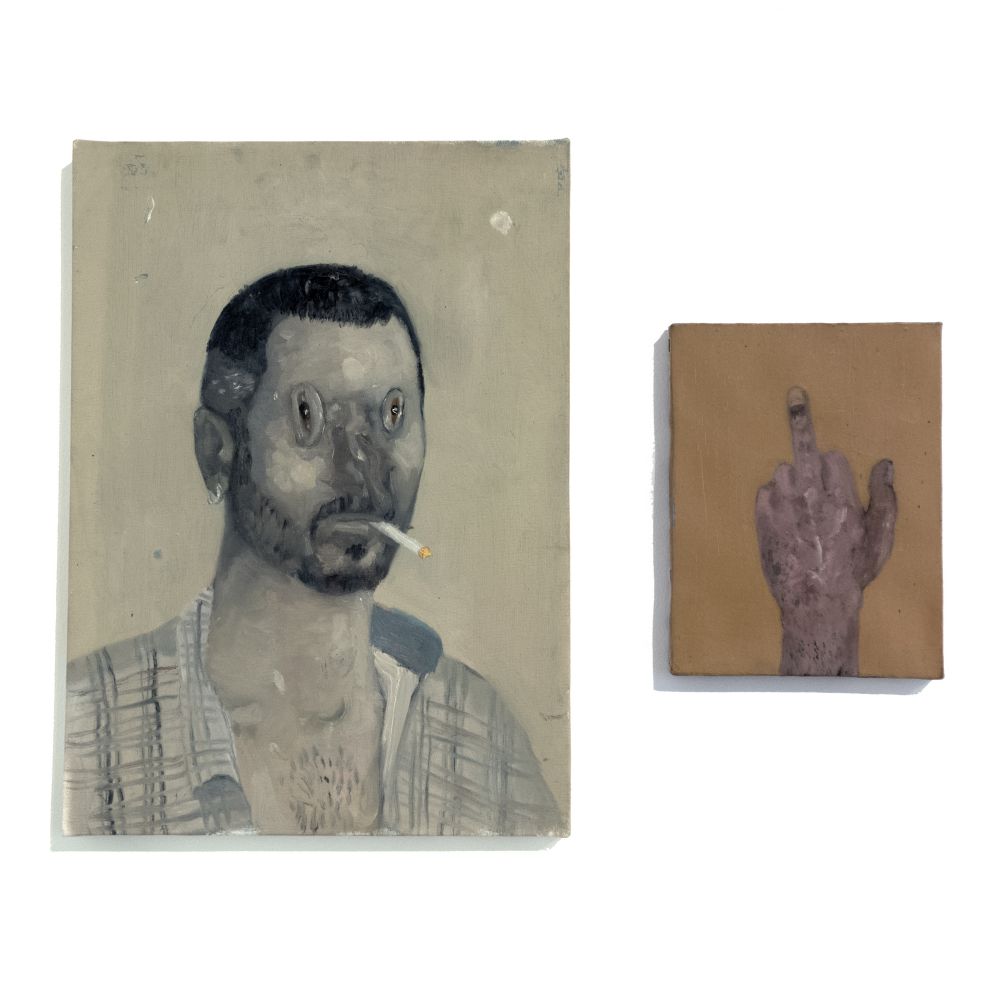 A.P. Hoshivar, Untitled (Self-Portrait) & Untitled, 2017