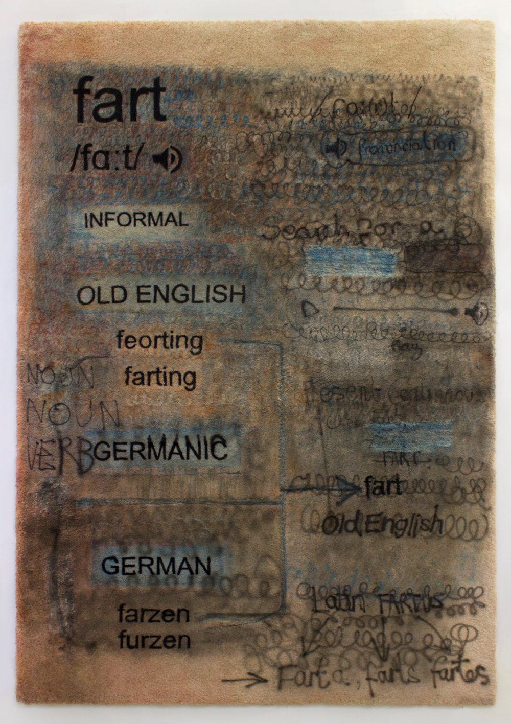 Fiona Banner aka The Vanity Press, F art Carpet, 2019