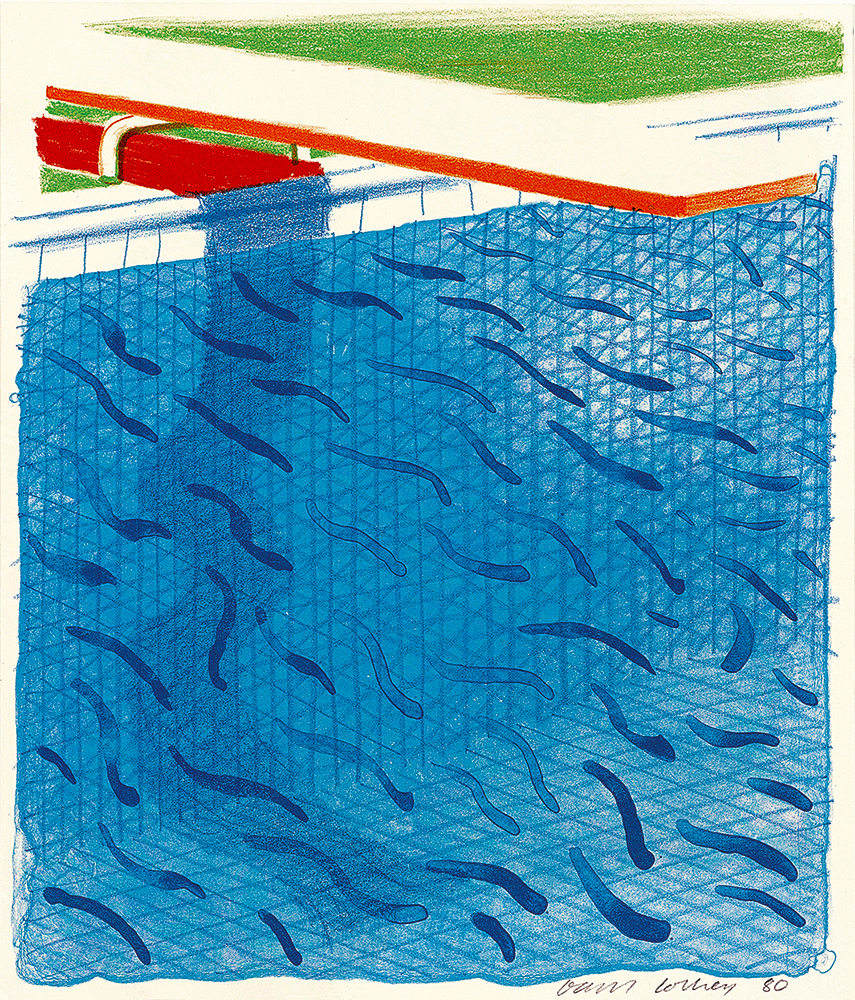 Pool Made with Paper and Blue Ink for Book