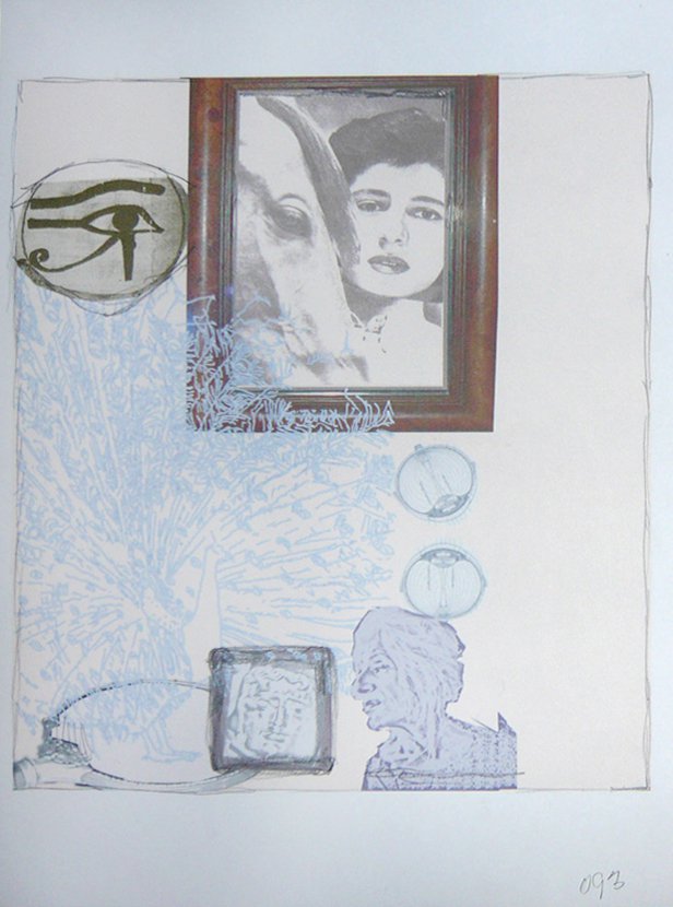Jo Baer, Altar of the Egos (Through a Glass Darkly) Drawing, 2002