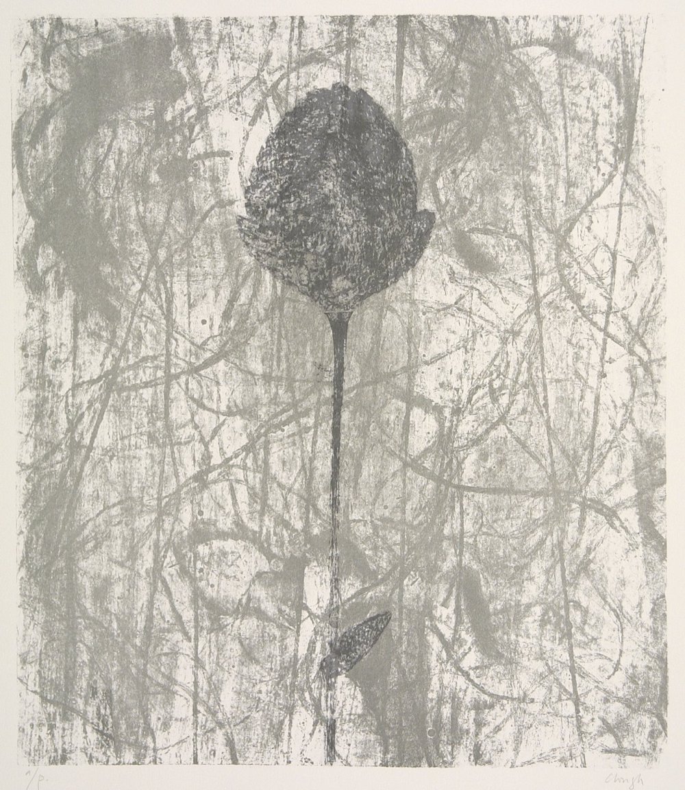 Prunella Clough, Terry Winters, Prunella Clough, Prunella Clough, Prunella Clough, Prunella Clough & Prunella Clough, Black Peony (Paper Flower), 1984
