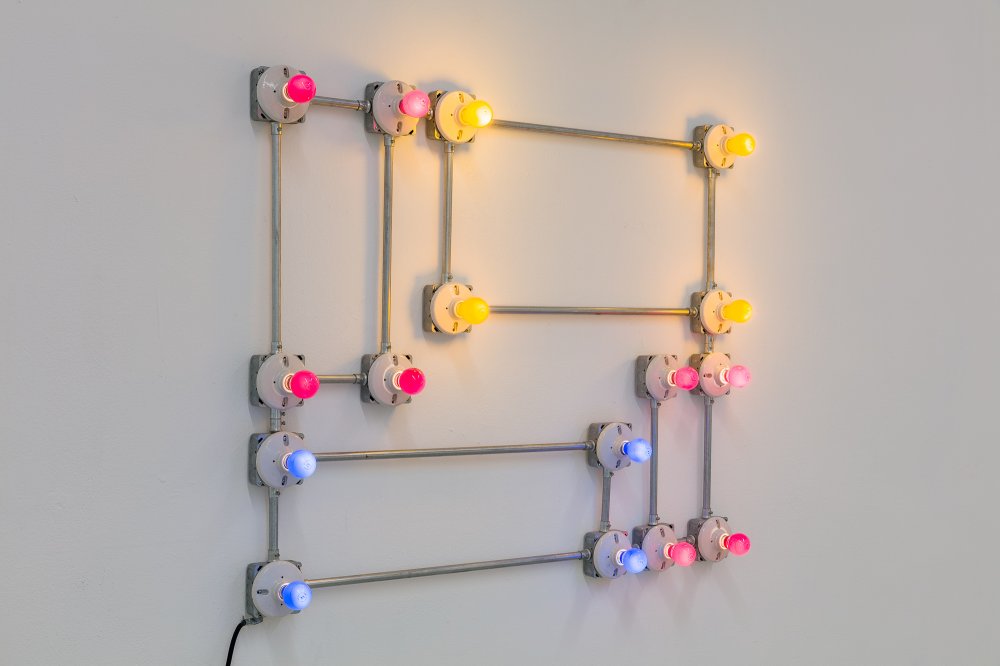 Giandomenico Tonatiuh (G.T.) Pellizzi, Conduits in Red, Yellow and Blue (No Signal 1), 2020