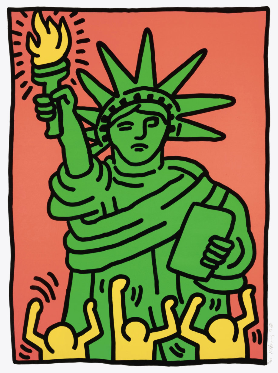 Keith Haring, Statue Of Liberty (L. P. 63), 1986