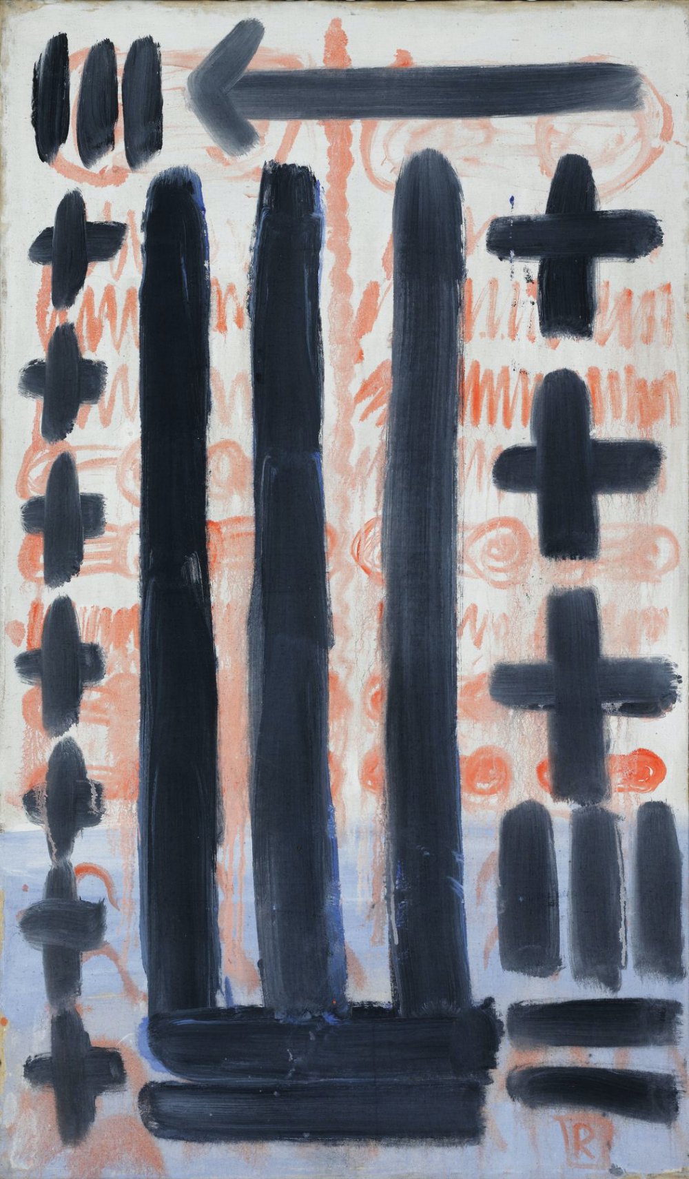A.R. Penck, Drei Aufrichtungen (Three Erections), 1968