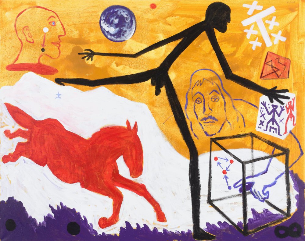 A.R. Penck, Rückblick in die Beschleunigung (Review the Acceleration), 2000
