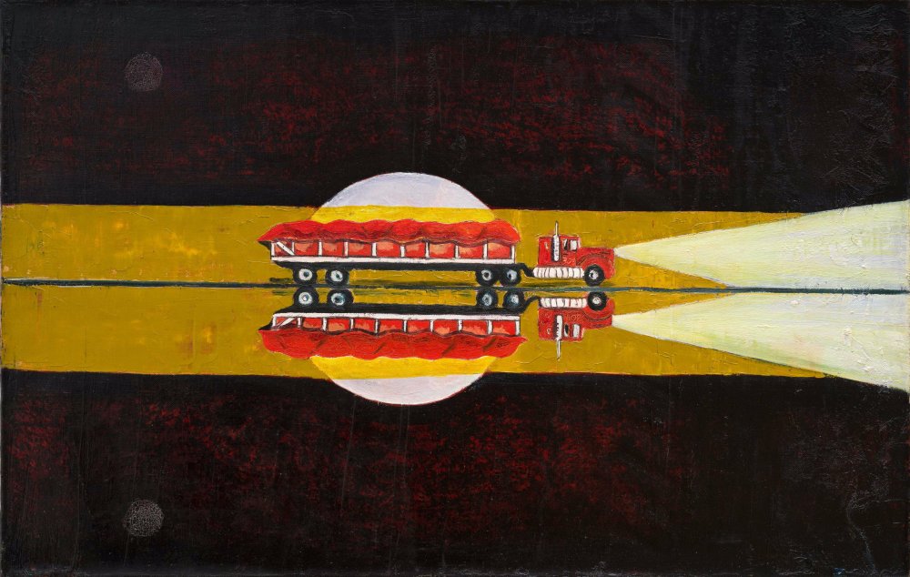 Peter Doig, Hitch-hiker (Reflected), 1990