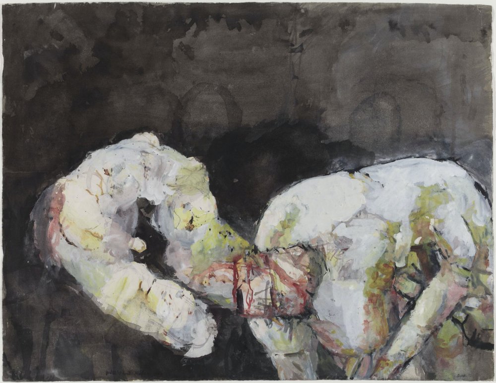 Georg Baselitz, Geschlecht mit Klössen (Sex with Dumplings), 1963