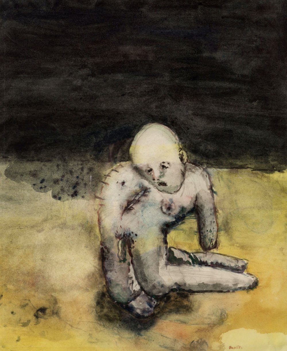 Georg Baselitz, Große Nacht im Eimer (Big Night Down the Drain), 1963