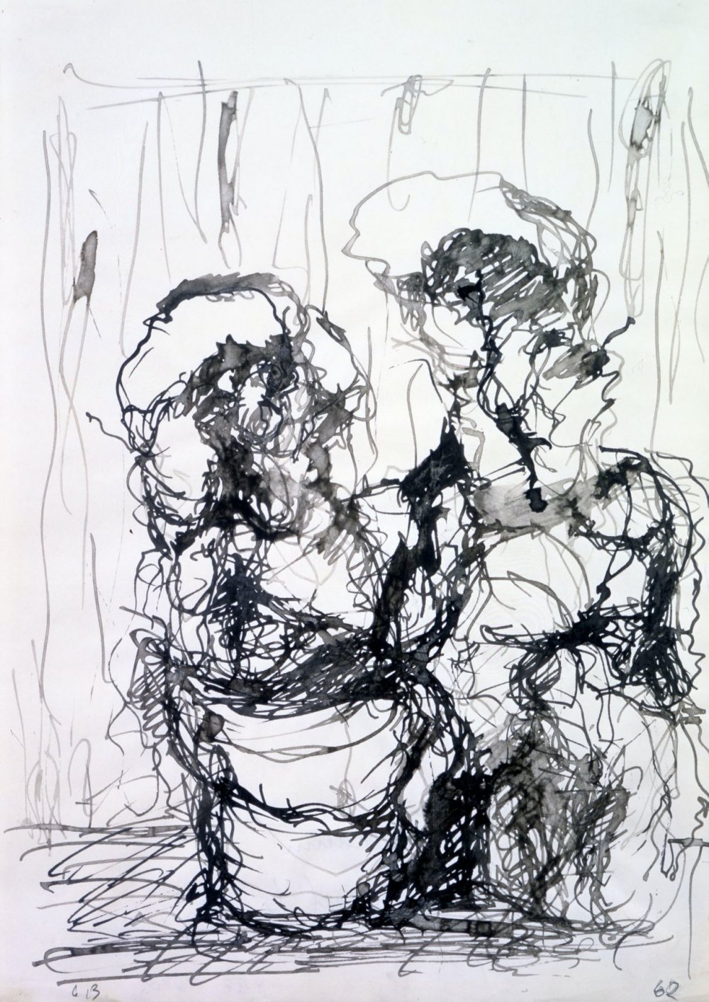 Georg Baselitz, P.D. im Raum (P.D. in Room), 1962