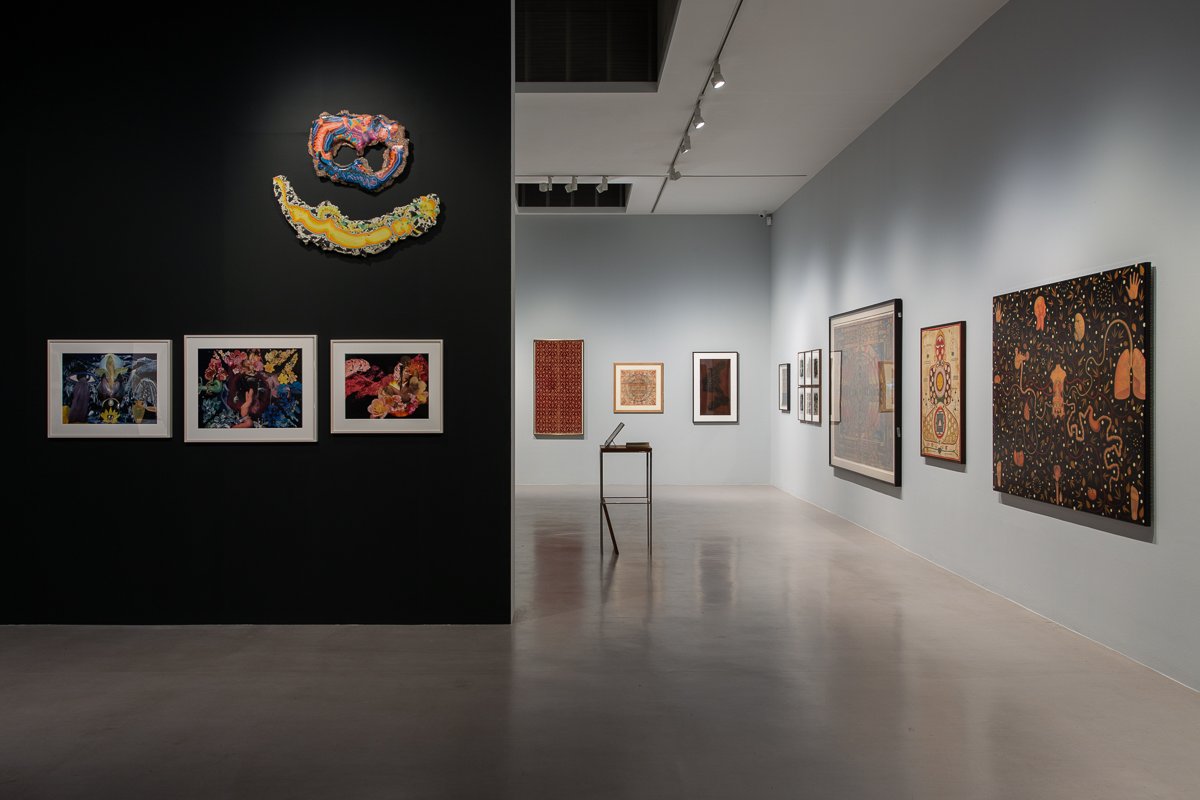 Installation image for The Botanical Mind: Art, Mysticism and The Cosmic Tree, at Camden Art Centre