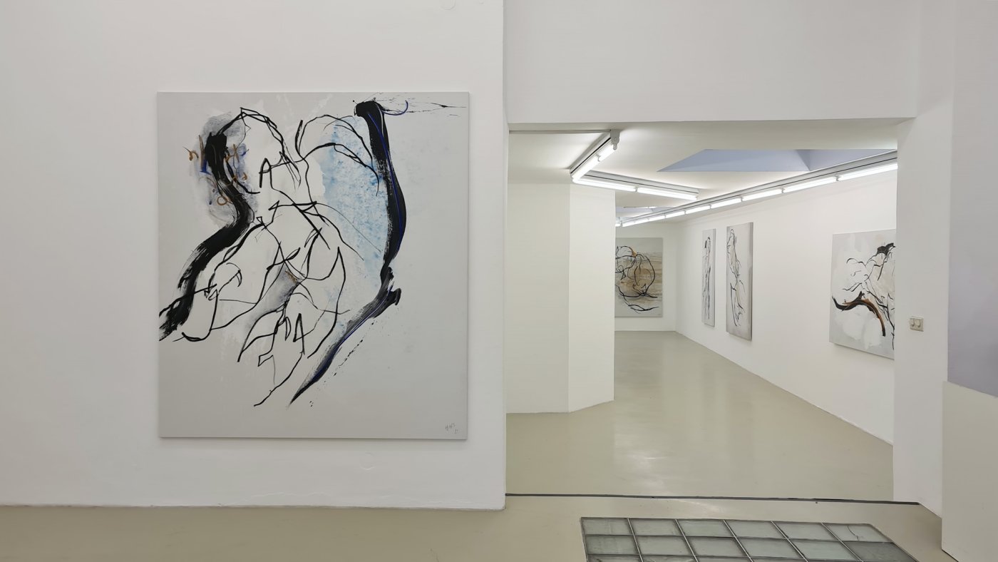 Installation image for Hannes Mlenek: Nicht nur blau, at Lukas Feichtner Galerie