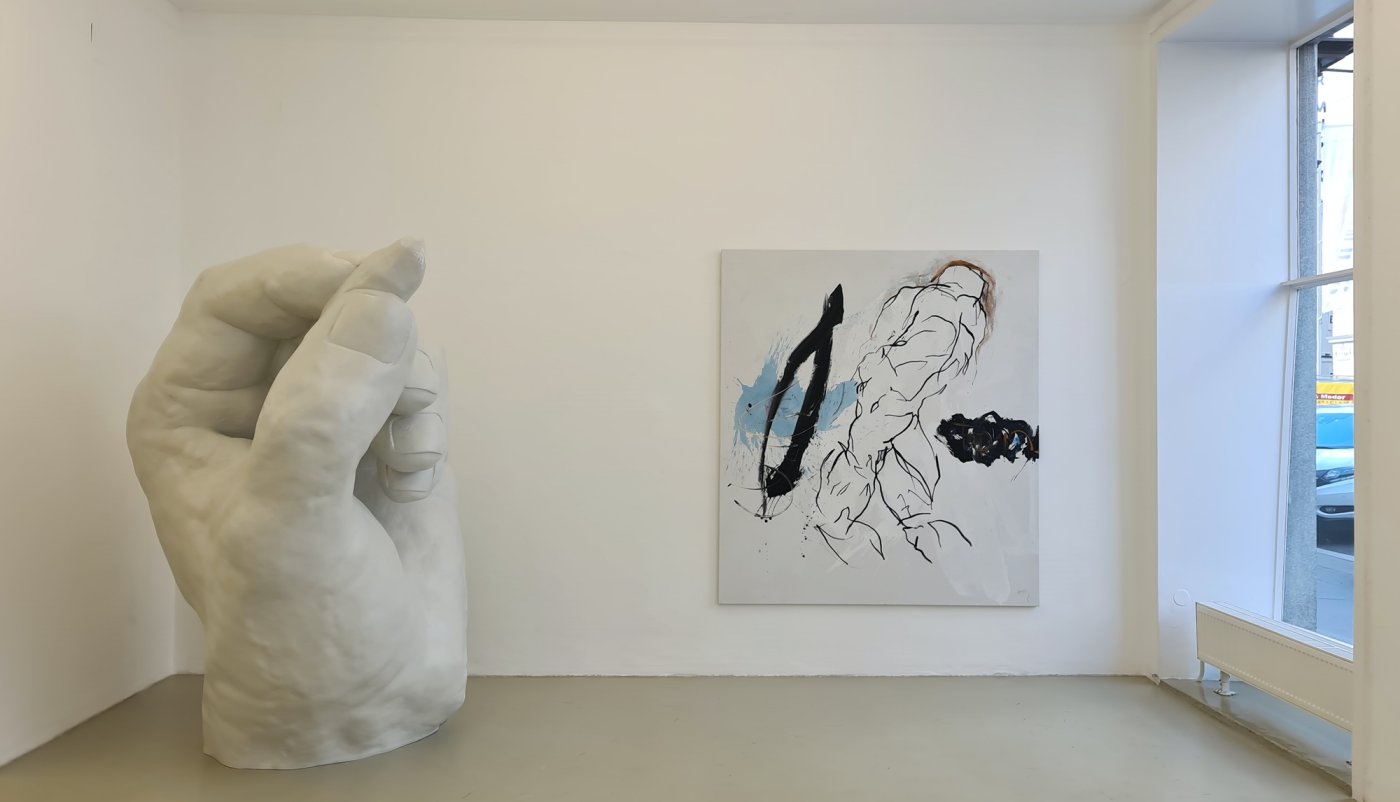 Installation image for Hannes Mlenek: Nicht nur blau, at Lukas Feichtner Galerie