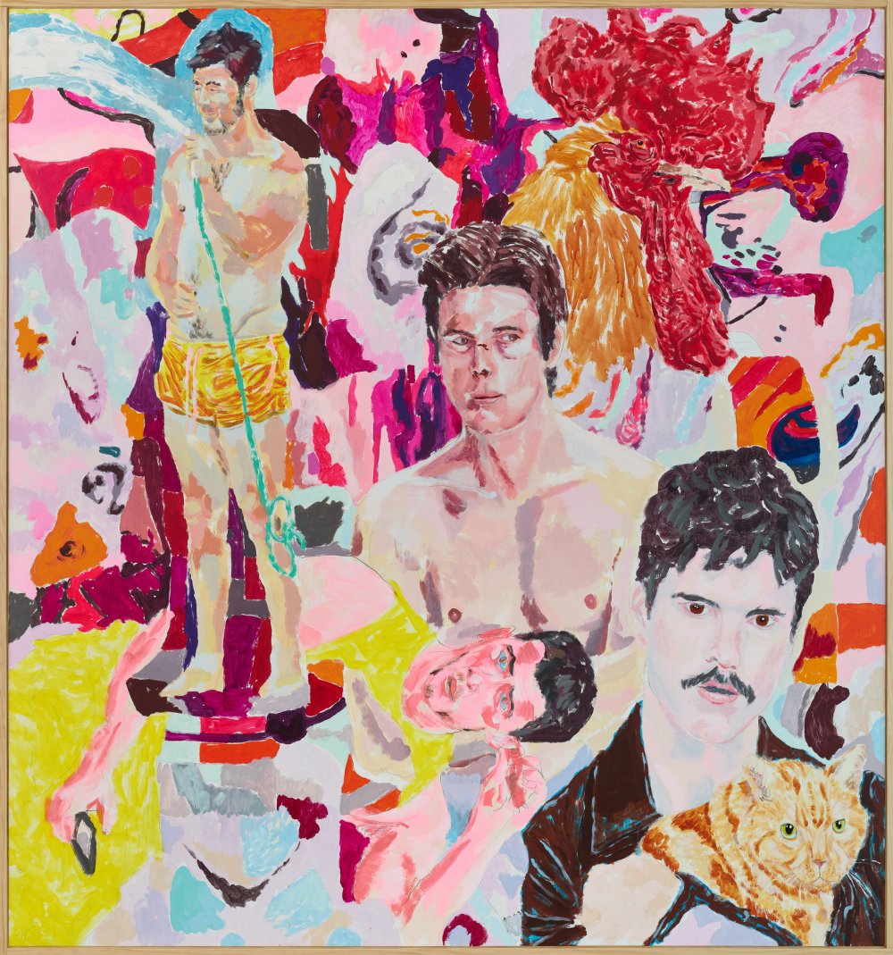 Richard Hawkins & Richard Hawkins, Rooster and Cat, 2020