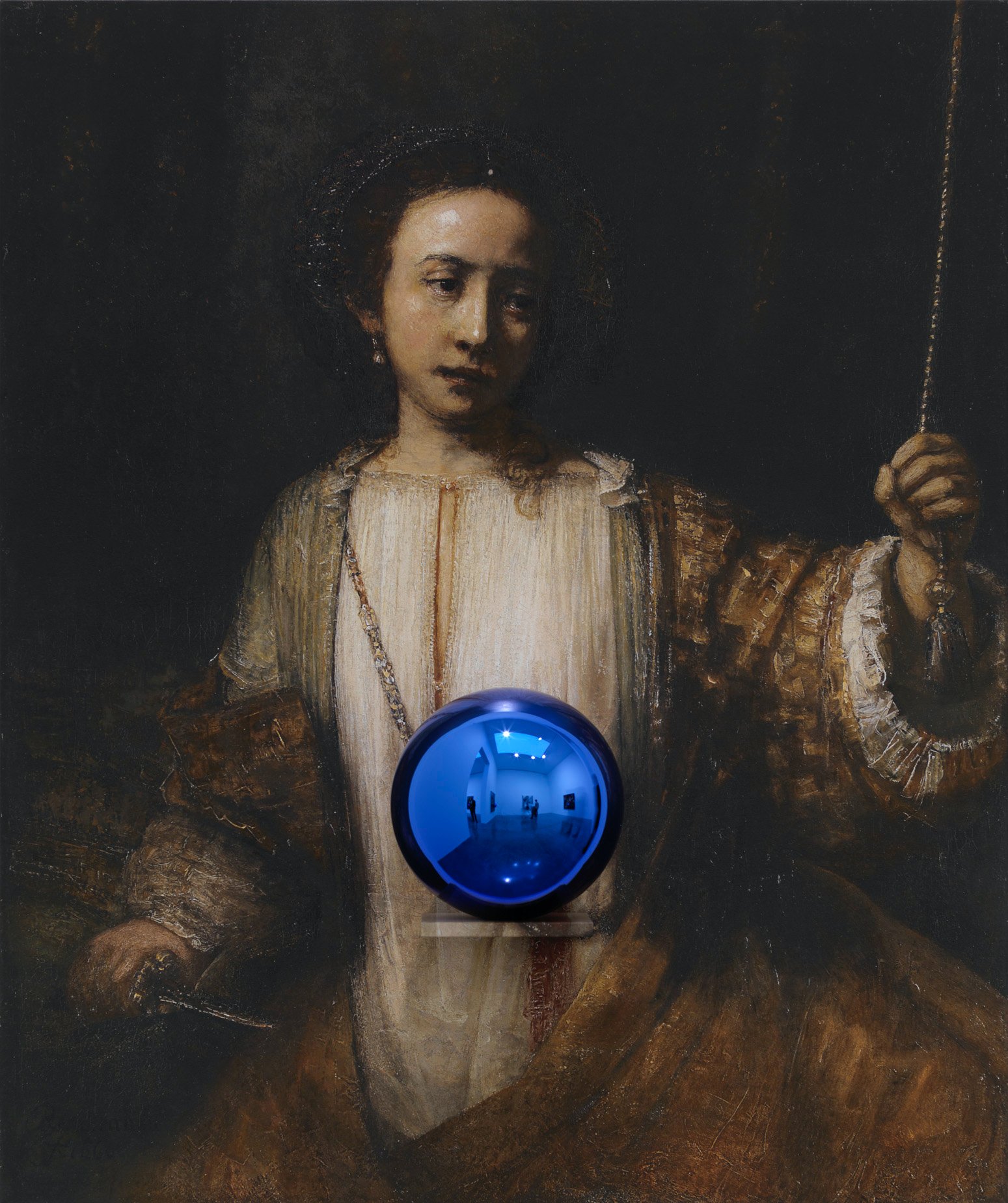 Jeff Koons, Gazing Ball (Rembrandt Lucretia), 2015