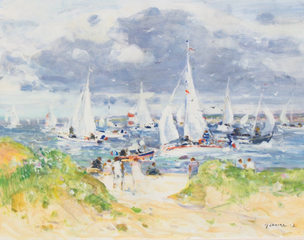 Gaston Sébire, Depart des regates