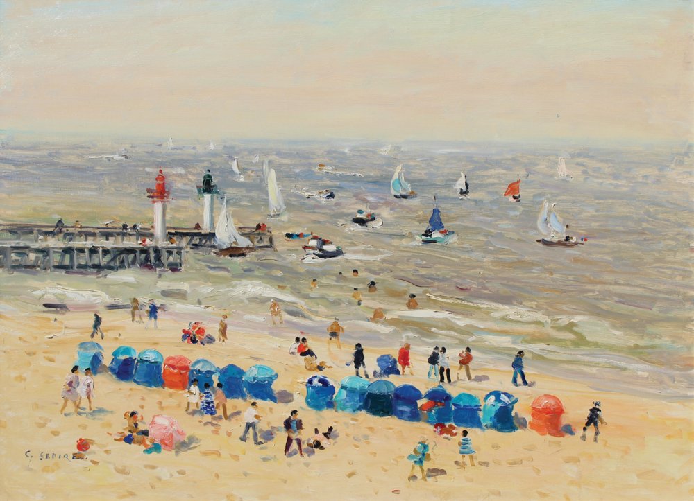 Gaston Sébire, La plage à Trouville