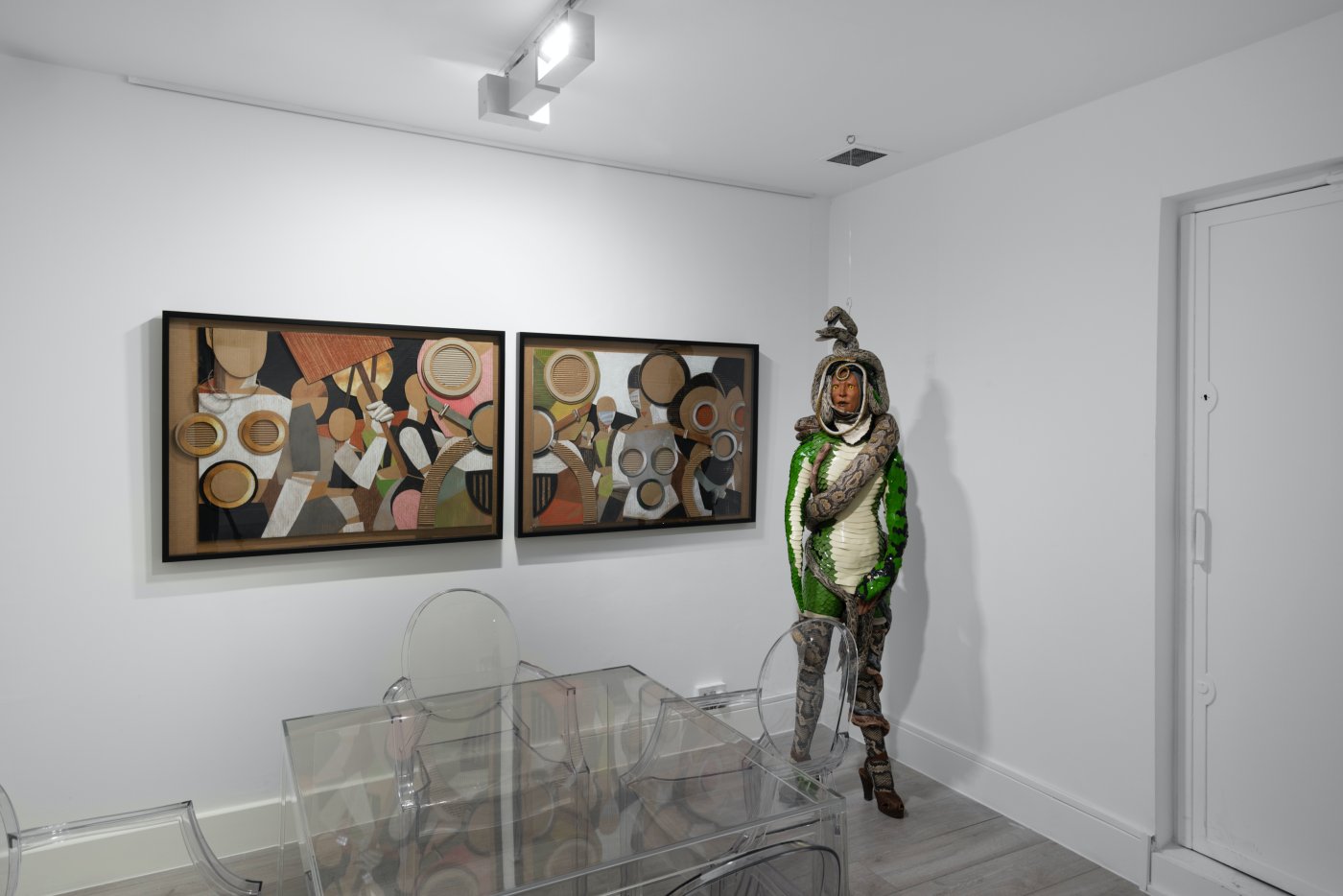 Installation image for Jann Haworth: Mannequin Defectors, at Gazelli Art House