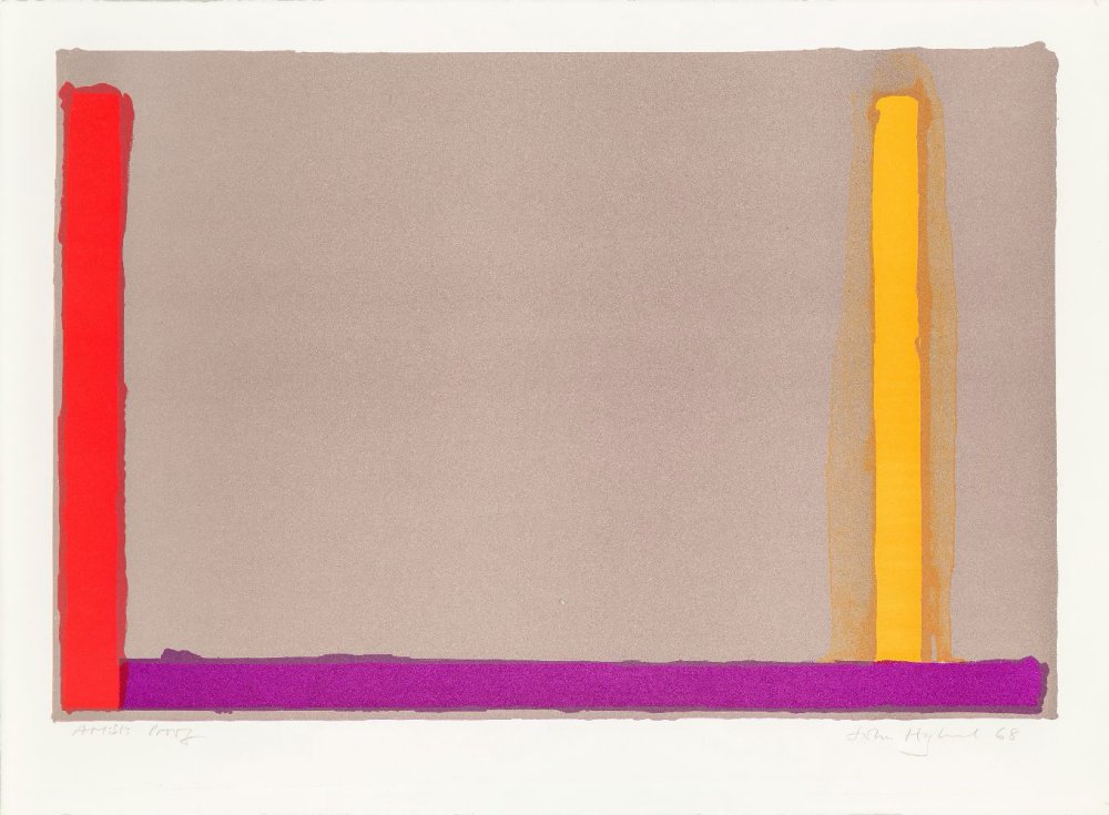 John Hoyland, Small Grey Swiss, 1968