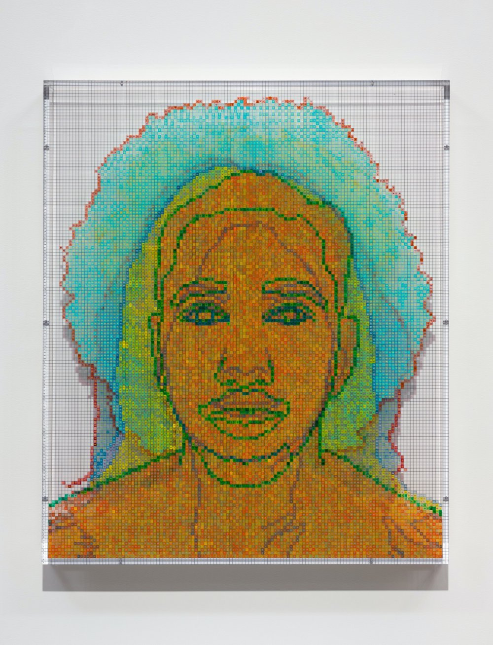Charles Gaines, Numbers and Faces: Multi-Racial/Ethnic Combinations Series 1: Face #7, Eduardo Soriano-Hewitt (Black/Filipino), 2020