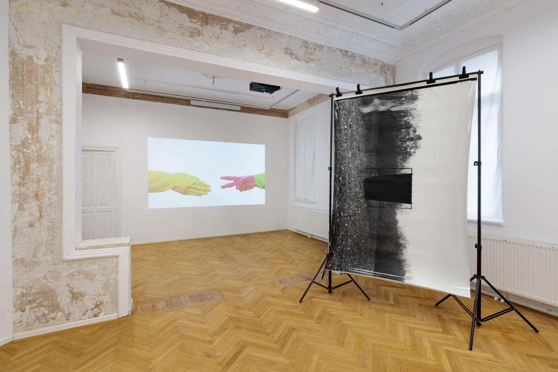 Installation image for The Show That Never Was, at Anca Poterașu Gallery