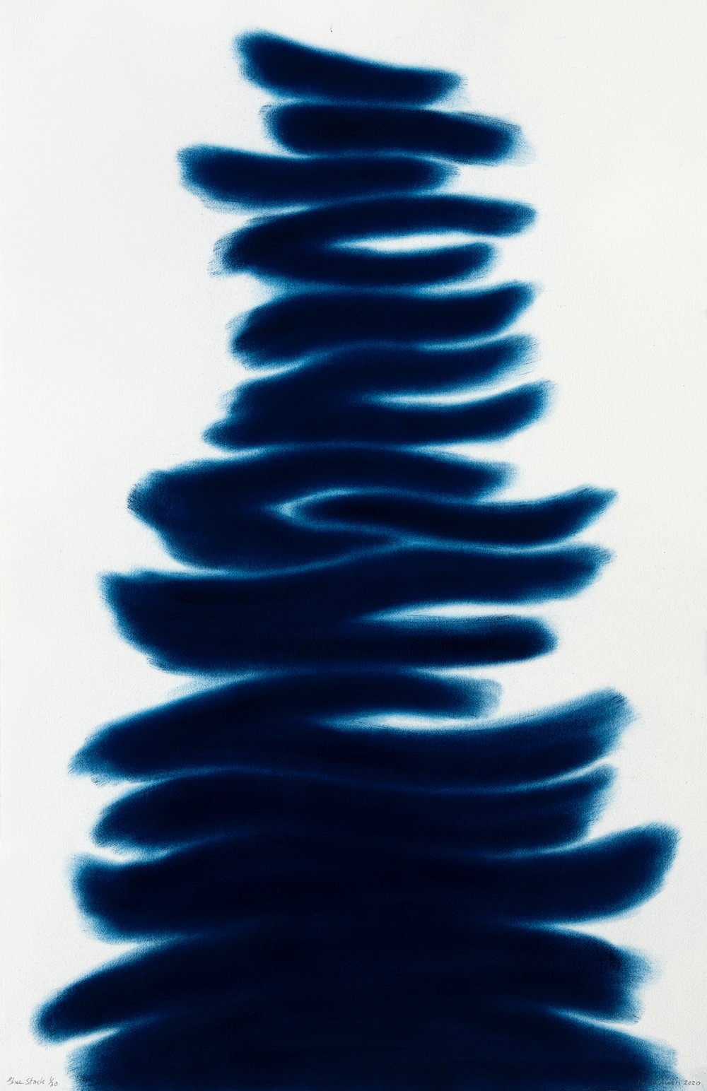 David Nash, Blue Stack II, 2020